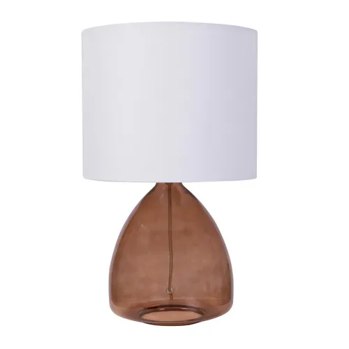 Vidrio Natural/beige Lampara de mesa ml Ambar en Marrón, Uruguay | Le Blanc