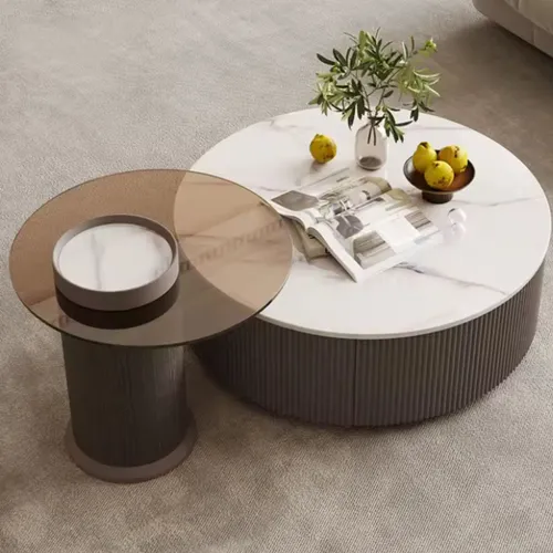 Mesa de centro PACMAN BLANCO en Gris, Uruguay | Viasono