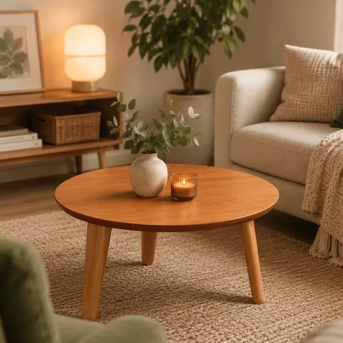 Mesa Ratona Aira 65cm - Madera Maciza en Marrón, Uruguay | Balton